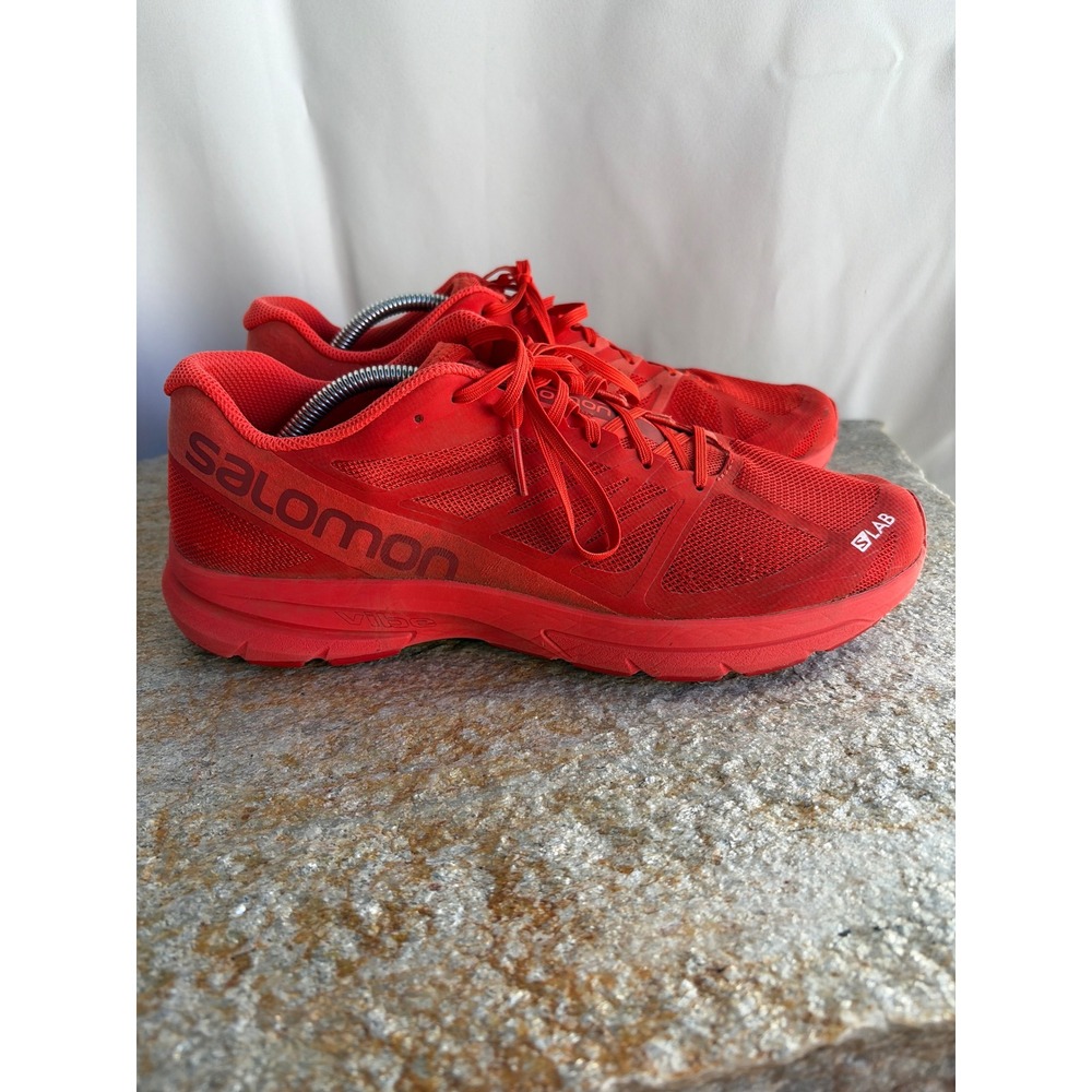 Salomon S/Lab Sonic 2 Mens Red Running Shoes Sneakers 391756 US 12